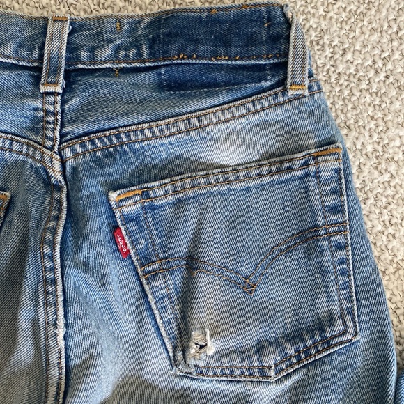 VINTAGE LEVI’s / After Party by Nasty Gal HIGH WAISTED STRAIGHT LEG DENIM 24/25 - Picture 4 of 4